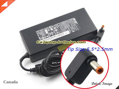  image of ACER AP.13503.001 ac adapter, 19V 7.1A AP.13503.001 Notebook Power ac adapter ACER19V7.1A135W-NEW-5.5x2.5mm