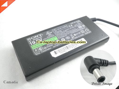  image of SONY PCGA-AC19V3 ac adapter, 19.5V 4.7A PCGA-AC19V3 Notebook Power ac adapter SONY19.5V4.7A92W-6.5x4.4mm-Slim