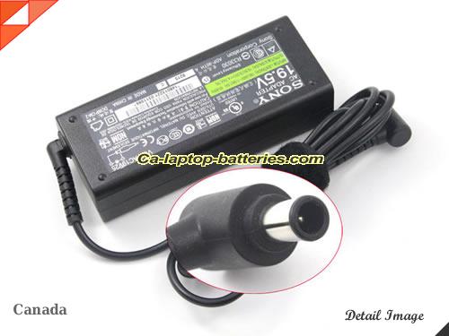  image of SONY PCGA-AC19V3 ac adapter, 19.5V 4.7A PCGA-AC19V3 Notebook Power ac adapter SONY19.5V4.7A92W-6.5x4.4mm