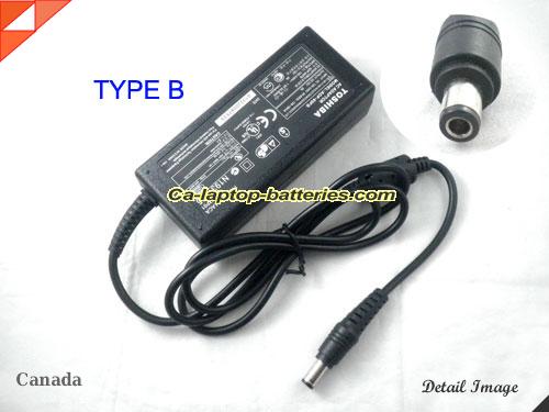  image of TOSHIBA G71C0000D110 ac adapter, 15V 3A G71C0000D110 Notebook Power ac adapter TOSHIBA15V3A45W-6.0x3.0mm-TYPE-B