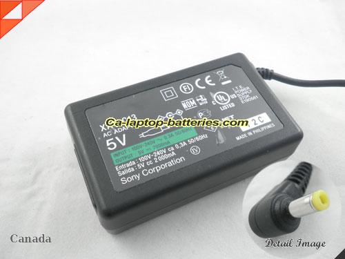 SONY PSP-2000 adapter, 5V 2A PSP-2000 laptop computer ac adaptor, SONY5V2A10W-4.0x1.7mm