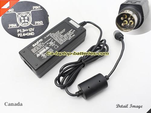  image of SANYO JS-12034-2E ac adapter, 12V 3.4A JS-12034-2E Notebook Power ac adapter SANYO12V3.4A40W-4PIN