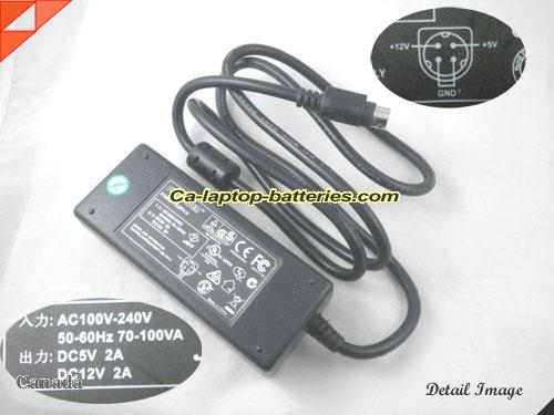  image of FLYPOWER FLYPOWER POWER SUPPLY ac adapter, 12V 2A FLYPOWER POWER SUPPLY Notebook Power ac adapter FLYPOWER12V2A24W-4PIN