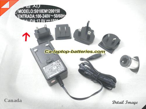 image of LACIE S018EM1200150 ac adapter, 12V 1.5A S018EM1200150 Notebook Power ac adapter LaCie12V1.5A18W-5.5x2.5mm
