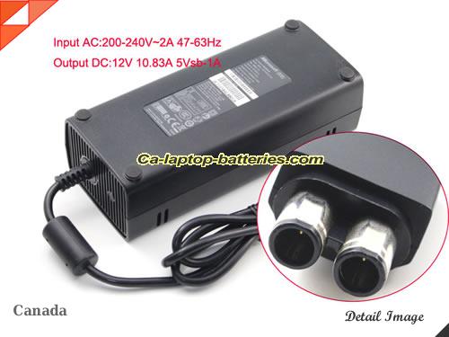  image of MICROSOFT E132068 ac adapter, 12V 10.83A E132068 Notebook Power ac adapter MICROSOFT12V10.83A130W-2holes-200-240V