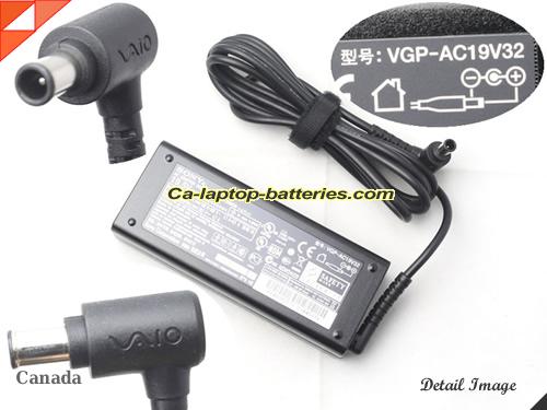  image of SONY VGP-AC19V13 ac adapter, 19.5V 4.7A VGP-AC19V13 Notebook Power ac adapter SONY19.5V4.7A92W-6.5x4.4mm-VAIO