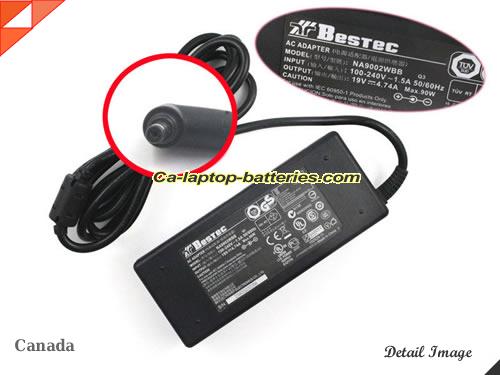  image of BESTEC NA9002WBB ac adapter, 19V 4.74A NA9002WBB Notebook Power ac adapter BESTEC19V4.74A90W-4.0x1.7mm