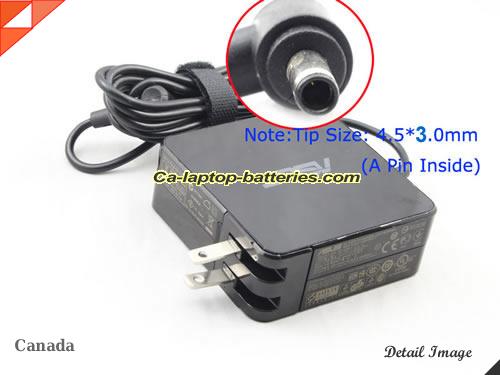 ASUS UX32VD-DS72-NB adapter, 19V 3.42A UX32VD-DS72-NB laptop computer ac adaptor, ASUS19V3.42A-4.5x3.0mm-SQ-US