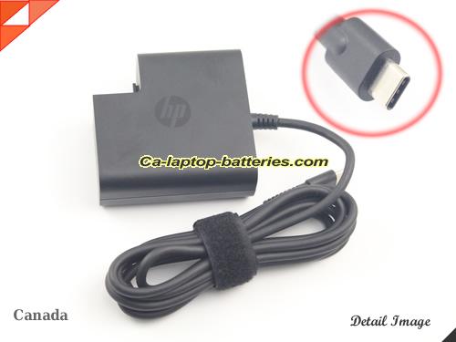  image of HP 741727-001 ac adapter, 20V 3.25A 741727-001 Notebook Power ac adapter HP20V3.25A65W-Type-C