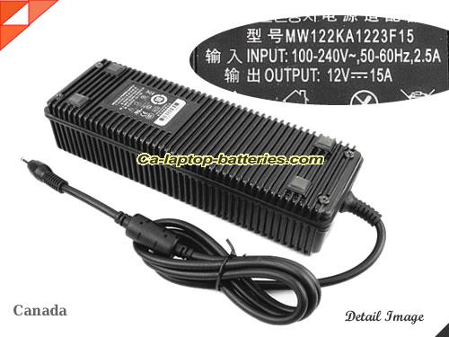  image of AULT MW122KA1223F15 ac adapter, 12V 15A MW122KA1223F15 Notebook Power ac adapter AULT12V15A180W-5.5x2.5mm