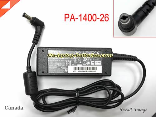  image of LITEON PA-1400-26 ac adapter, 19V 2.1A PA-1400-26 Notebook Power ac adapter LITEON19V2.1A40W-5.5x1.7mm