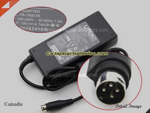 Images of ACBEL PA-1900-05 ac adapter, 19V 4.74A PA-1900-05 Notebook Power ac adapter LITEON19V4.74A90W-4PIN image of ACBEL PA-1900-05 ac adapter, 19V 4.74A PA-1900-05 Notebook Power ac adapter LITEON19V4.74A90W-4PIN