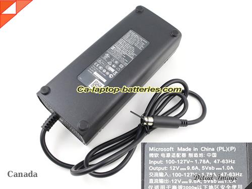  image of MICROSOFT 12V 9.6A ac adapter, 12V 9.6A 12V 9.6A Notebook Power ac adapter MICROSOFT12V9.6A115W-1hole-100-127V
