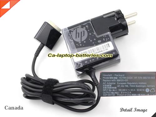  image of HP 686120-001 ac adapter, 9V 1.1A 686120-001 Notebook Power ac adapter HP9V1.1A10W-EU