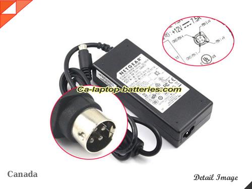  image of NETGEAR CAM090121 ac adapter, 12V 7.5A CAM090121 Notebook Power ac adapter NETGEAR12V7.5A90W-4pin