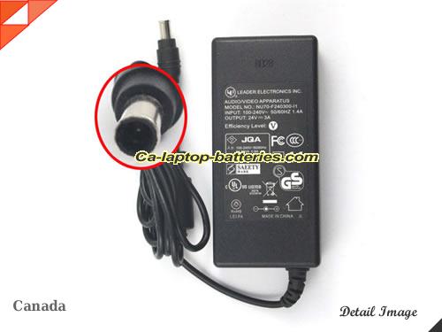  image of LEI NU70-F240300-L1 ac adapter, 24V 3A NU70-F240300-L1 Notebook Power ac adapter LEI24V3A72W-6.5x4.0mm