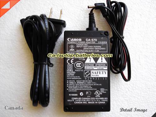 CANON CA-570 COMPACT adapter, 8.4V 1.5A CA-570 COMPACT laptop computer ac adaptor, CANON8.4V1.5A13W-4.0x1.7mm