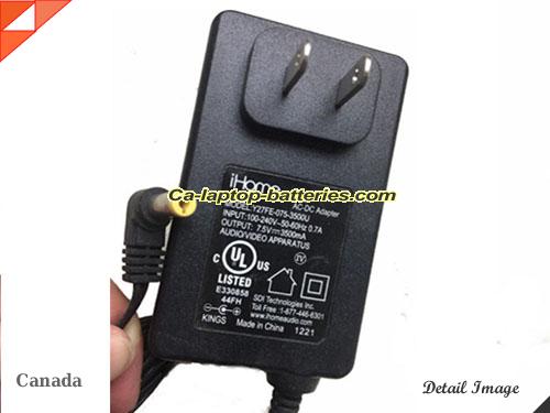  image of IHOME Y27FE-075-3500 ac adapter, 7.5V 3.5A Y27FE-075-3500 Notebook Power ac adapter IHOME7.5V3.5A26.25W-5.5x2.1mm-US