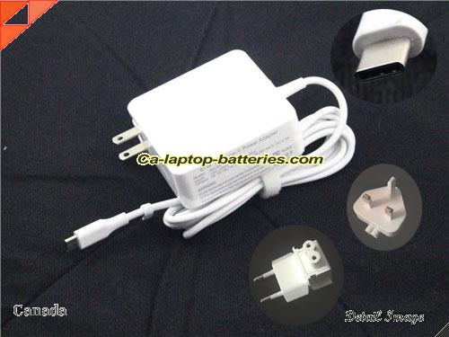  image of APPLE A1534 ac adapter, 20.3V 3A A1534 Notebook Power ac adapter UN20.3V3A61W-Type-C-A610C
