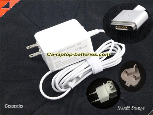  image of APPLE A1465 ac adapter, 14.85V 3.05A A1465 Notebook Power ac adapter UN14.85V3.05A45W-Wall-A450T-W