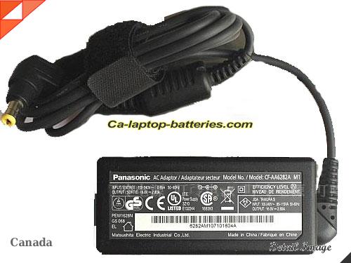 PANASONIC CF-XZ adapter, 16V 2.8A CF-XZ laptop computer ac adaptor, PANASONIC16V2.8A-5.5x2.5mm