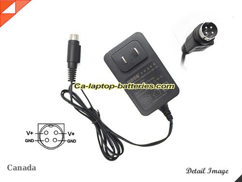  image of MOSO XKDC1500IC12.018B ac adapter, 12V 1.5A XKDC1500IC12.018B Notebook Power ac adapter MOSO12V1.5A18W-4PIN