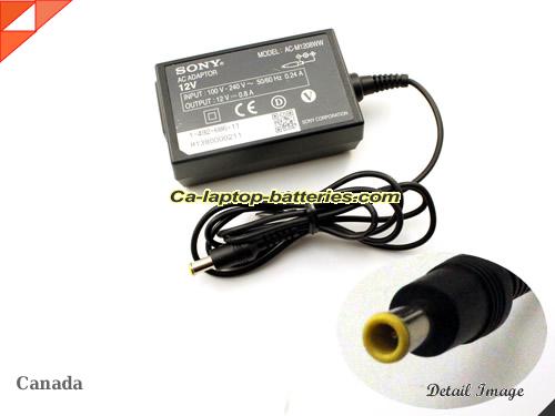  image of SONY ACM1208WW ac adapter, 12V 0.8A ACM1208WW Notebook Power ac adapter SONY12V0.8A9.6W-5.5x3.0mm