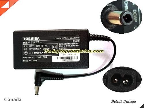 TOSHIBA VC-RCX1 adapter, 19V 1.32A VC-RCX1 laptop computer ac adaptor, TOSHIBA19V1.32A25W-5.5x2.5mm-min
