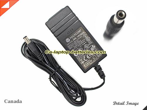  image of POLYCOM 1465-42340-001 ac adapter, 24V 0.5A 1465-42340-001 Notebook Power ac adapter POLYCOM24V0.5A12W-5.5x2.1mm-TB