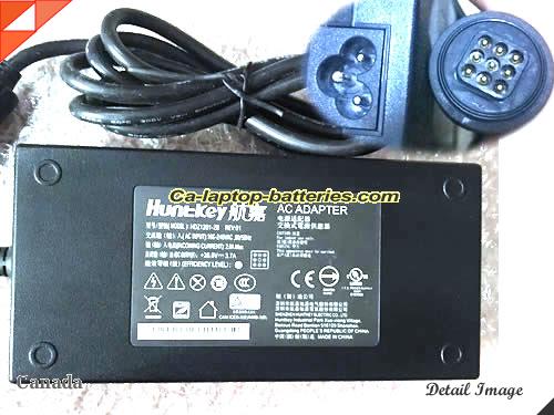  image of HUNTKEY HDZ1201-2B ac adapter, 28.8V 3.7A HDZ1201-2B Notebook Power ac adapter HUNTKEY28.8V3.7A106.56W-Round9pin