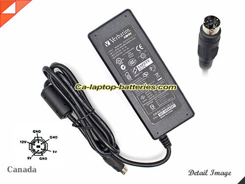  image of VERBATIM UEA325D-0512-A ac adapter, 12V 2A UEA325D-0512-A Notebook Power ac adapter VERBATIM12V2A24W-6PIN