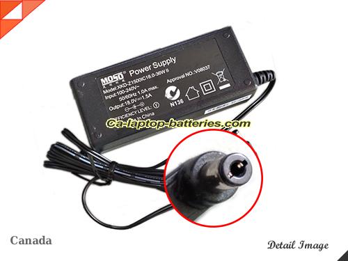 image of MOSO XKD-Z1500IC18.0-36W ac adapter, 18V 1.5A XKD-Z1500IC18.0-36W Notebook Power ac adapter MOSO18V1.5A27W-5.5x2.5mm