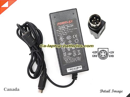  image of POSIFLEX 21972061122 ac adapter, 12V 5A 21972061122 Notebook Power ac adapter POSIFLEX12V5A60W-4Pin