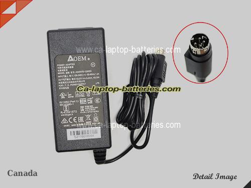 AAEON RTC-710RK adapter, 12V 3.34A RTC-710RK laptop computer ac adaptor, OEM12V3.34A40W-4PIN