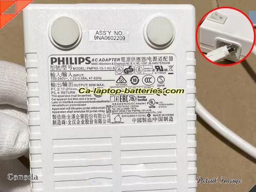  image of PHILIPS PMP60131HJS ac adapter, 17V 3.53A PMP60131HJS Notebook Power ac adapter PHILIPS17V3.53A60W-4PINS-W