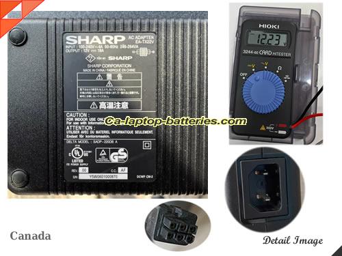  image of SHARP EA-TX22V ac adapter, 12V 18A EA-TX22V Notebook Power ac adapter SHARP12V18A216W-Molex-6-Pins