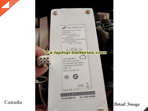  image of FSP H6021000038 ac adapter, 19V 15.79A H6021000038 Notebook Power ac adapter FSP19V15.79A300W-Molex-6Pins-W
