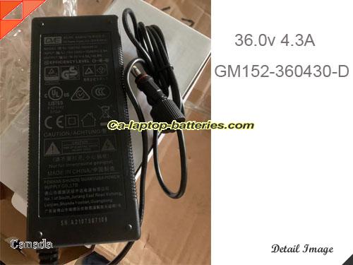 image of GVE GM152-360430-D ac adapter, 36V 4.3A GM152-360430-D Notebook Power ac adapter GVE36V4.3A154.8W-5.5x2.5mm-Nut