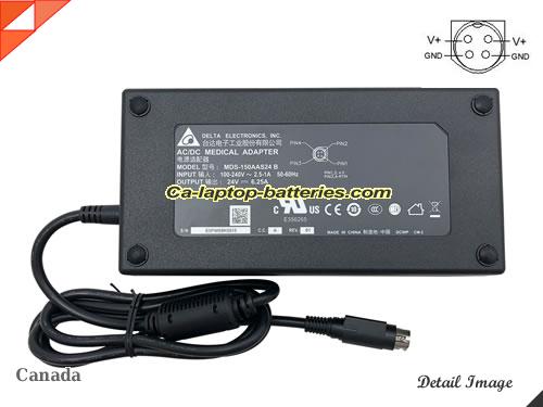 Genuine DELTA MDS150AAS24B Adapter MDS-150AAS24 B 24V 6.25A 150W AC Adapter Charger DELTA24V6.25A150W-4PIN-M
