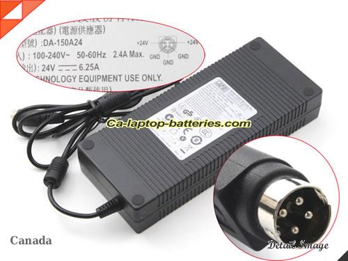 APD 24V 6.25A  Notebook ac adapter, APD24V6.25A150W-4PIN