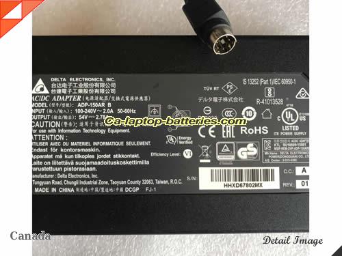 Genuine DELTA ADP-150AR B Adapter 54V 2.78A 150W AC Adapter Charger DELTA54V2.78A150W-6PIN