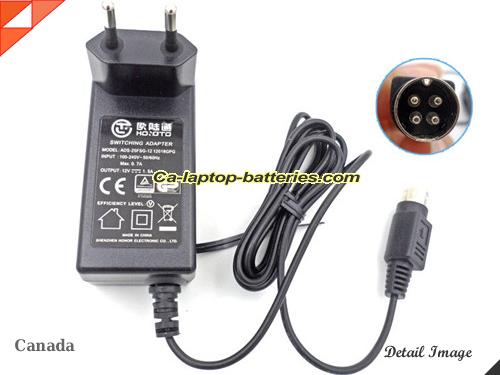Genuine HOIOTO ADS-25FSG-12 12018GPG Adapter 12V 1.5A 18W AC Adapter Charger HOIOTO12V1.5A18W-4pin-EU