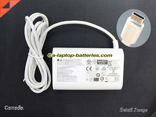 LG 20V 3.25A  Notebook ac adapter, LG20V3.25A65W-Type-C-W