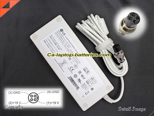 LG 19V 6.32A  Notebook ac adapter, LG19V6.32A120W-4HOLE-Metal