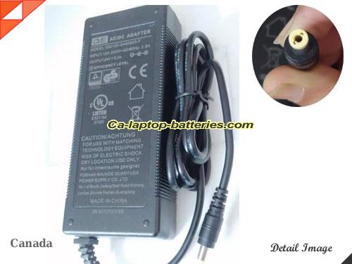Canadian Genuine GVE GM130-2400500-F Adapter 24V 5A 120W AC Adapter Charger GVE24V5A120W-5.5x2.5mm