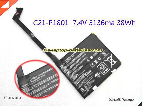 Genuine ASUS Transformer AiO P1801 Tablet PC Battery For laptop 5136mAh, 38Wh , 7.4V, Black , Li-ion