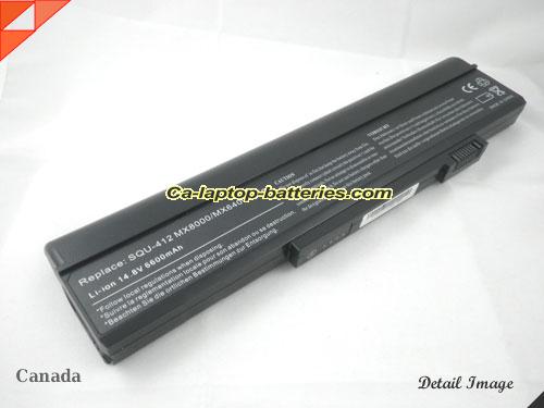 GATEWAY MX6650H Replacement Battery 5200mAh 14.8V Black Li-ion