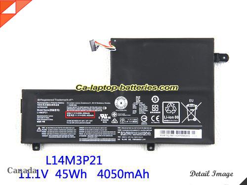 Genuine LENOVO 510S Battery For laptop 4050mAh, 45Wh , 11.1V, Black , Li-ion