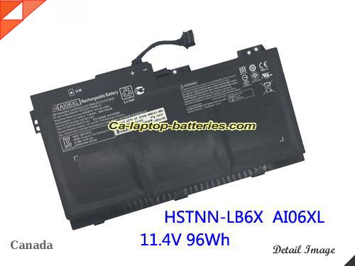 HP 808451-001 Battery 7860mAh, 96Wh  11.4V Black Li-ion