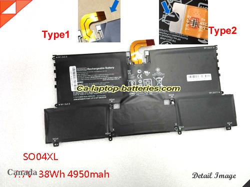 Genuine HP Spectre 13-v000 Battery For laptop 4950mAh, 38Wh , 7.7V, Black , Li-ion